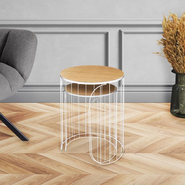 Aurora Round Coffee Tables handcrafted Accent Furniture by J.S. CRAFT