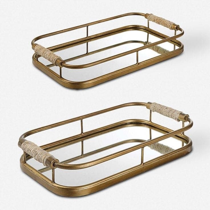 Classic Rimmed Tray Set handcrafted Serveware by J.S. CRAFT