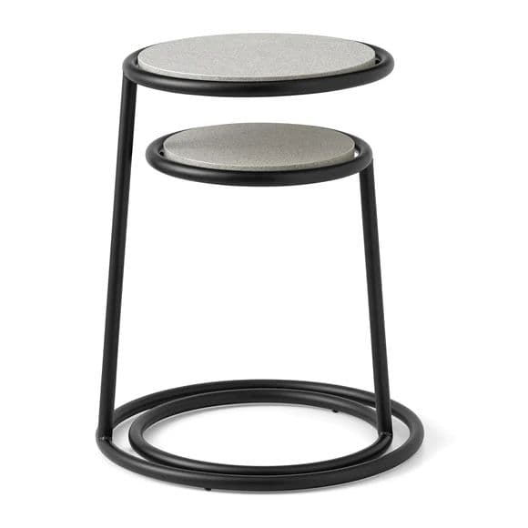 Double-Tier Round Side Table handcrafted Accent Furniture by J.S. CRAFT