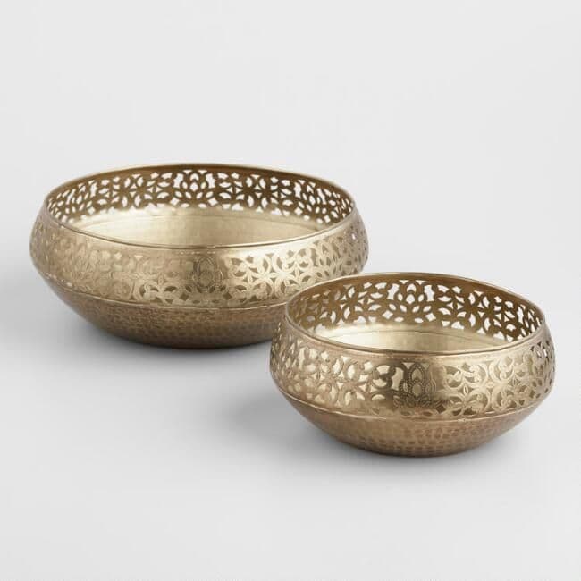 Filigree Nesting Bowl Set handcrafted Serveware by J.S. CRAFT