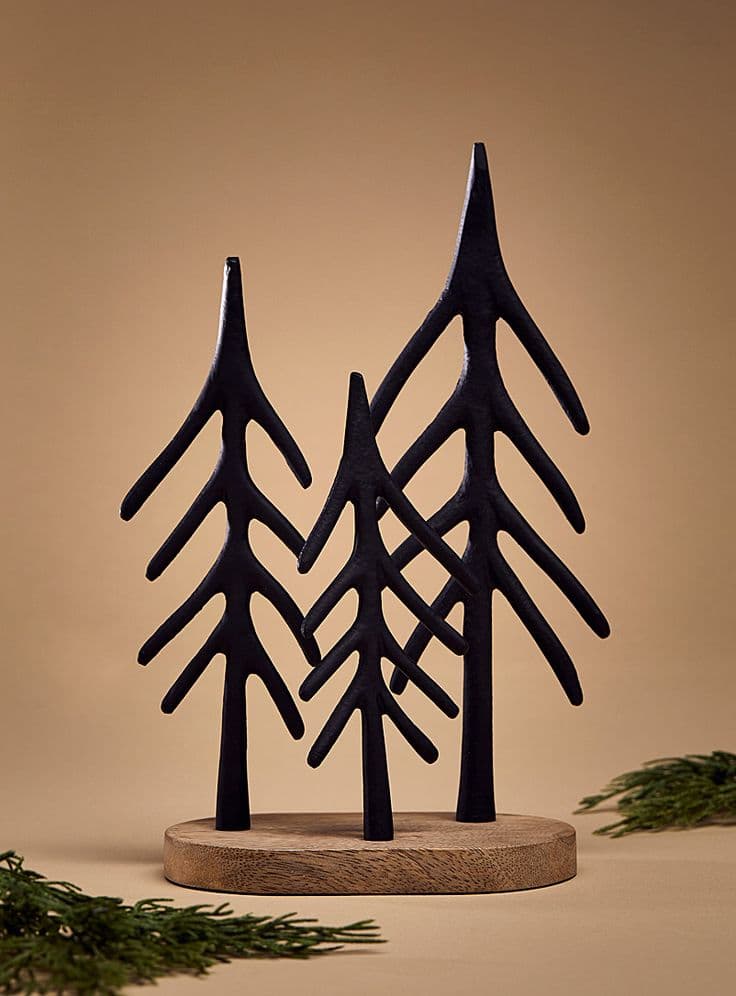 Forest Silhouette Tree Set handcrafted Seasonal Decor by J.S. CRAFT