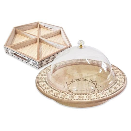 Geometric Glass Serveware Set handcrafted Serveware by J.S. CRAFT