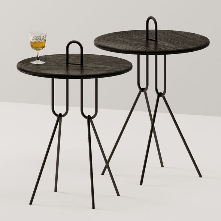 Handle Top Side Table Set handcrafted Accent Furniture by J.S. CRAFT