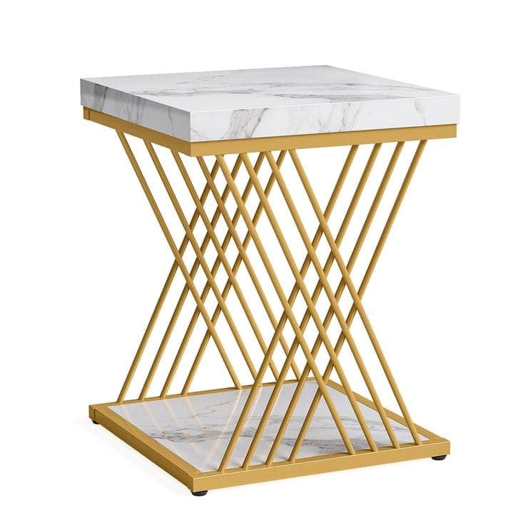 Marble Crest Side Table handcrafted Accent Furniture by J.S. CRAFT