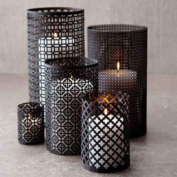 Noir Cutwork Lantern Ensemble handcrafted Seasonal Decor by J.S. CRAFT