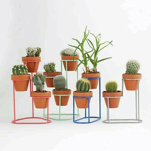 Pastel Planter Stand Assortment handcrafted Home Decor by J.S. CRAFT